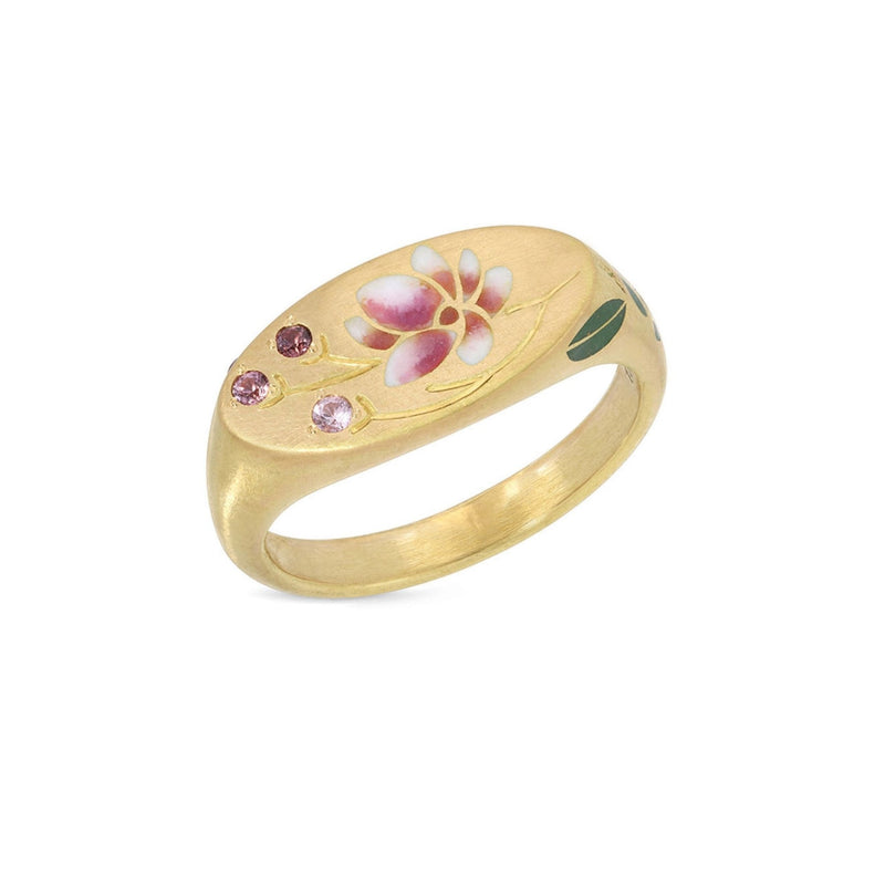 Magnolia Signet Ring