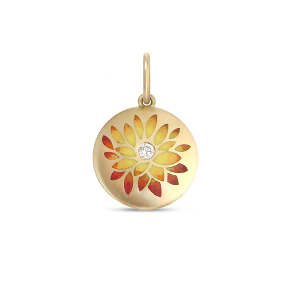 Sunset Dahlia Pendant