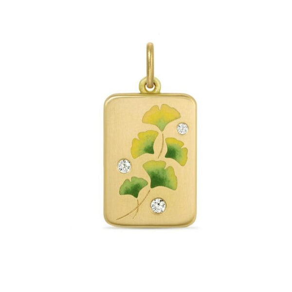 Ginkgo Tablet Pendant