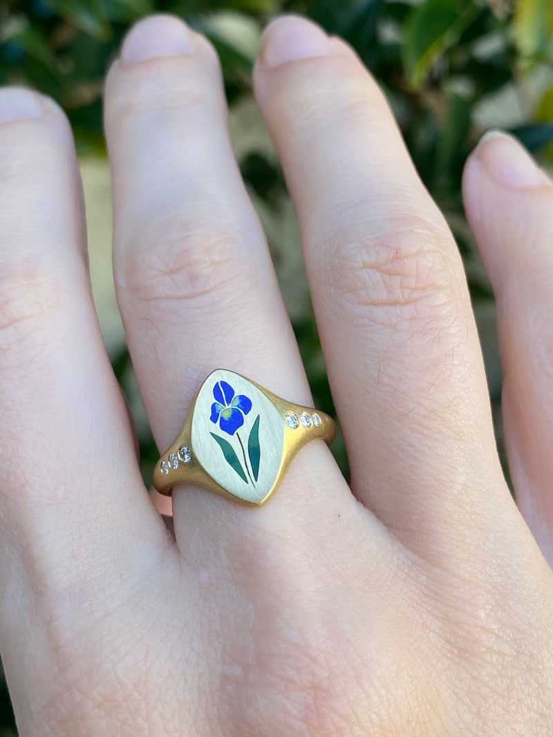 Iris Signet Ring