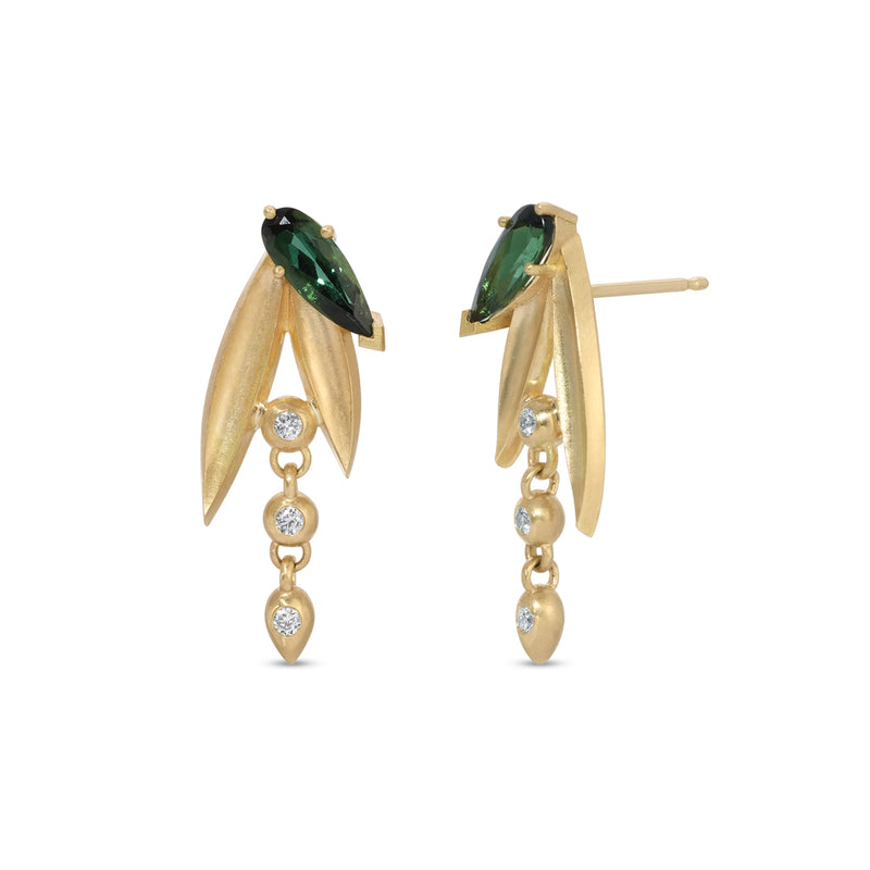 Lily of the Valley Tourmaline Earring