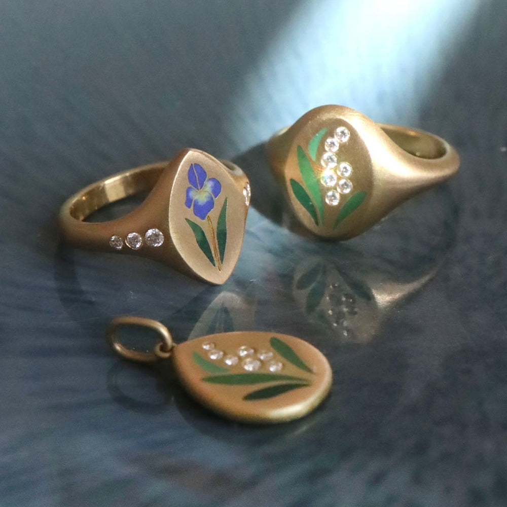 Lily of the Valley Signet Ring – Gwen Barba