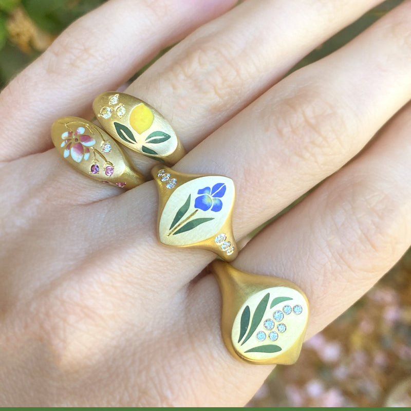 Lily of the Valley Signet Ring