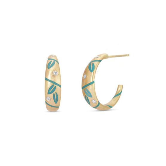 Vine Hoops, Turquoise