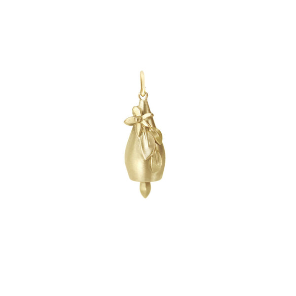 WHOLESALE: Petite Blossom Bell Charm - Yellow Gold