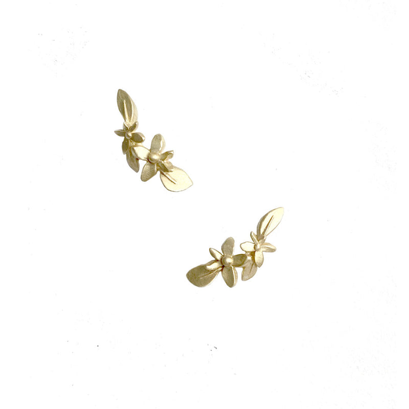 WHOLESALE: Blossom Garland Studs - Yellow Gold