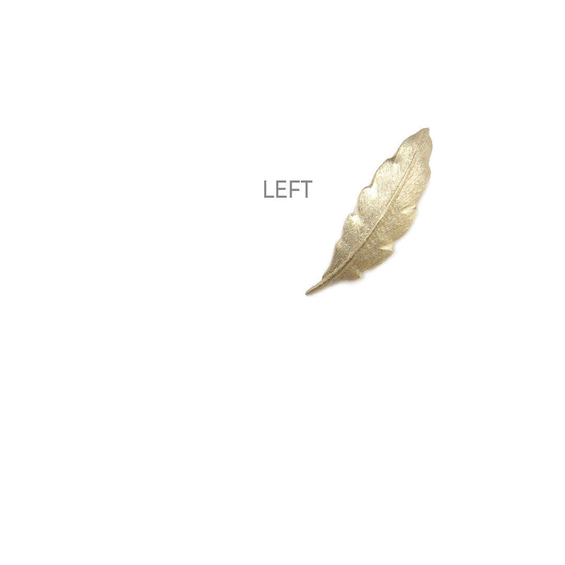 WHOLESALE: Leaflet Studs - Yellow Gold