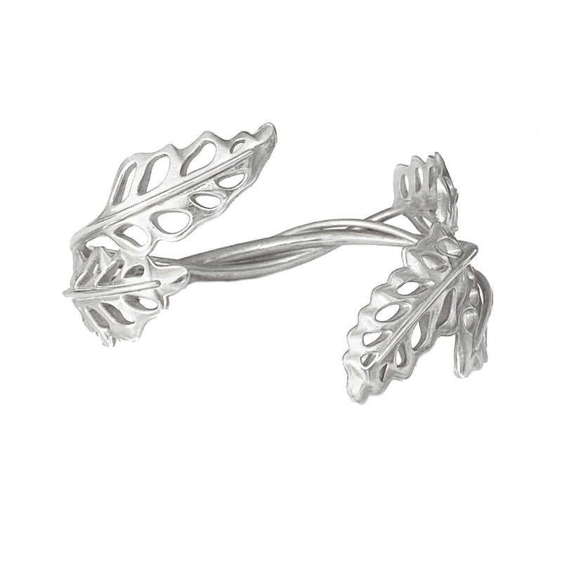 Sterling Silver Leaf Cuff Bracelet