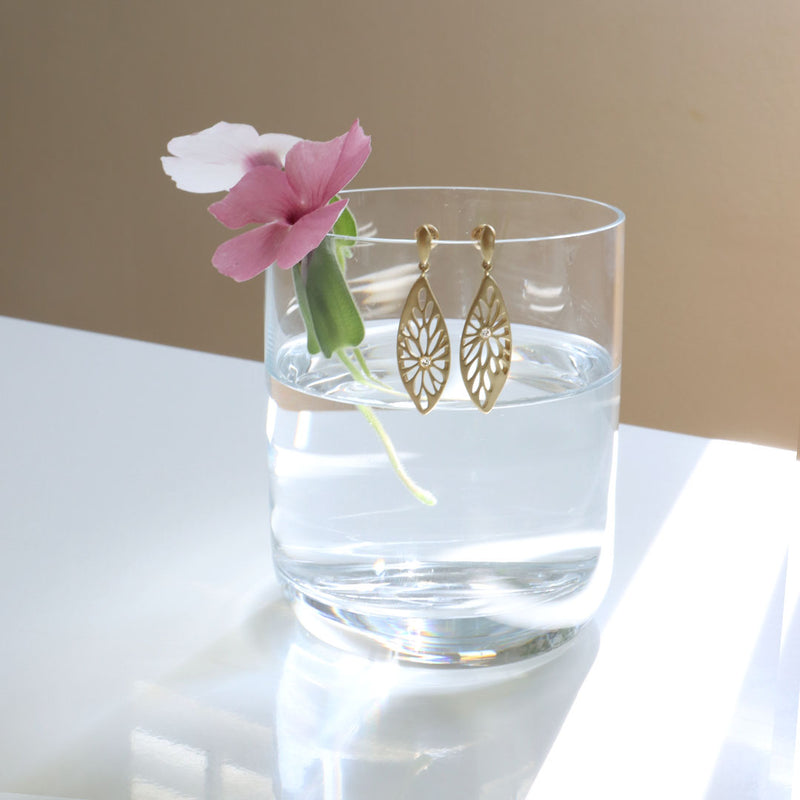 WHOLESALE: Aster Earrings - Yellow Gold