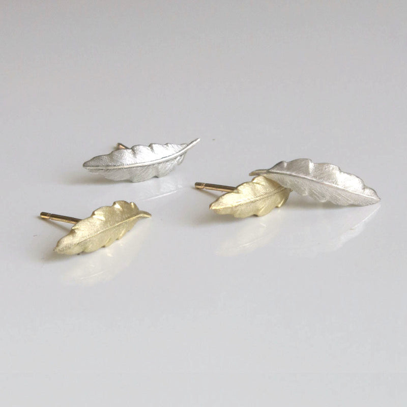 WHOLESALE: Leaflet Studs - Yellow Gold