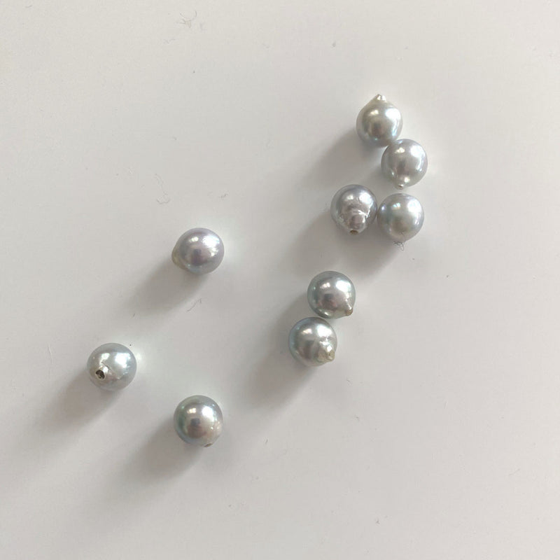 silver akoya pearls