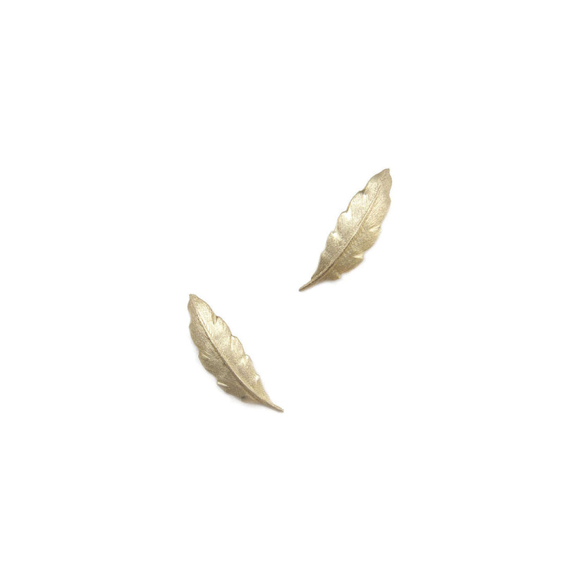 WHOLESALE: Leaflet Studs - Yellow Gold